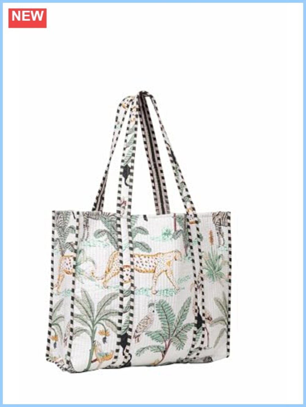 Ethnic Printed Cotton Tote Bag Handmade Shoulder Shopping Bag Boho Hippie